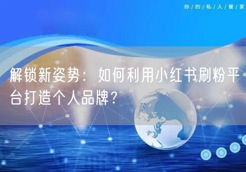 解锁新姿势：如何利用小红书刷粉平台打造个人品牌？